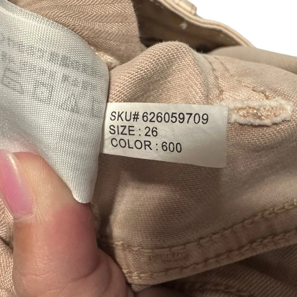 Abercrombie & Fitch Stretch Khaki Jeans with Fringe Detailed Legs - Picture 7 of 9